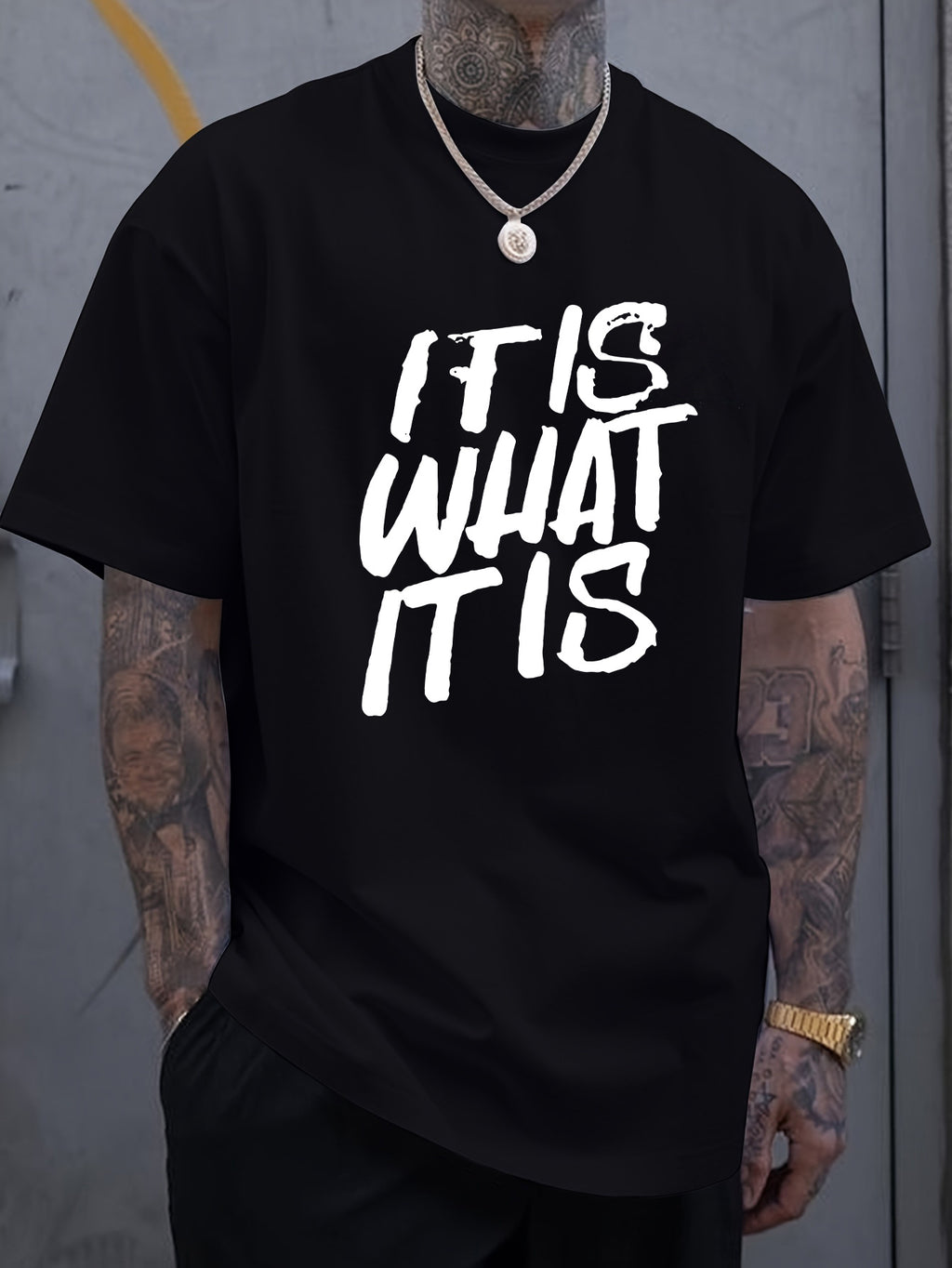 Men's 100% Cotton Casual Graphic T-Shirt - \