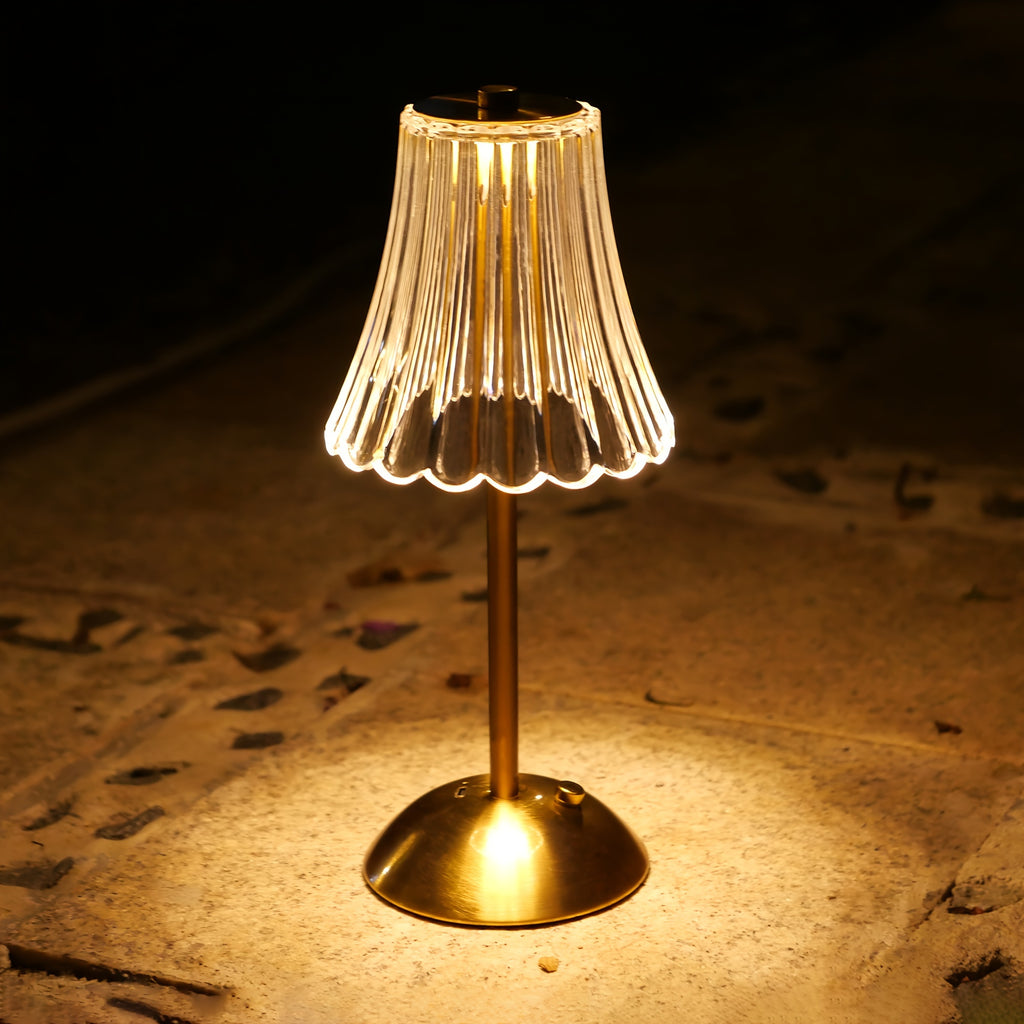 1pc Elegant Touch-Control Metal Table Lamp with USB Rechargeable Battery - Adjustable Ambient Lighting, Polished Brass Finish for Living Room, Bedroom, Study, Dining & Bar, Rechargeable Table Lamp