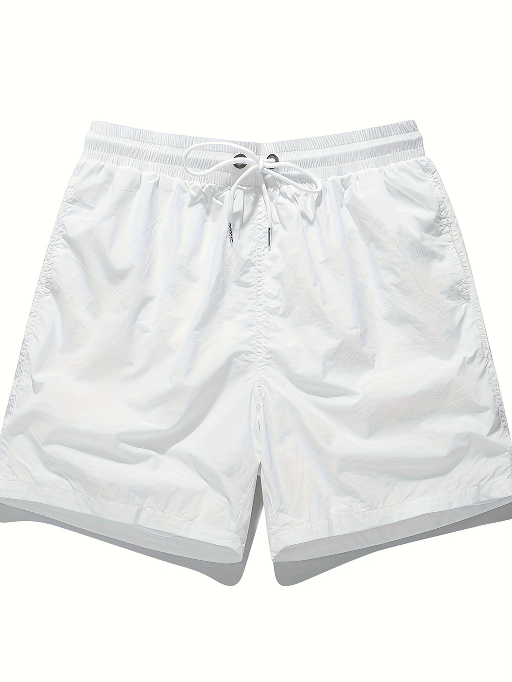 High-Quality Unisex Fashion Casual Shorts - Lightweight, Stretchy Polyester Fabric, Solid Color with Pockets, Drawstring Waist - Perfect for Outdoor Activities, Running, Hiking & Weekend Casual