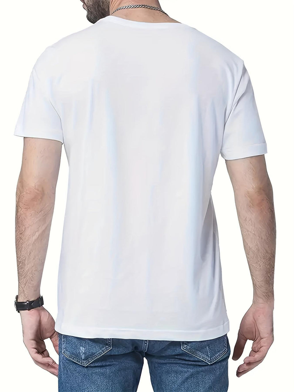 1pc Men'S Fashion Casual Crew Neck T-Shirt, 100% Polyester Knit Fabric, Slight Stretch, Alphabet Pattern, Summer Short Sleeve Tee