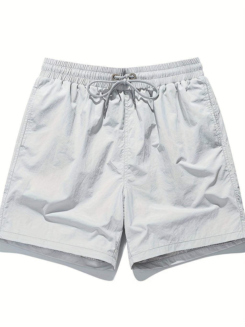 High-Quality Unisex Fashion Casual Shorts - Lightweight, Stretchy Polyester Fabric, Solid Color with Pockets, Drawstring Waist - Perfect for Outdoor Activities, Running, Hiking & Weekend Casual