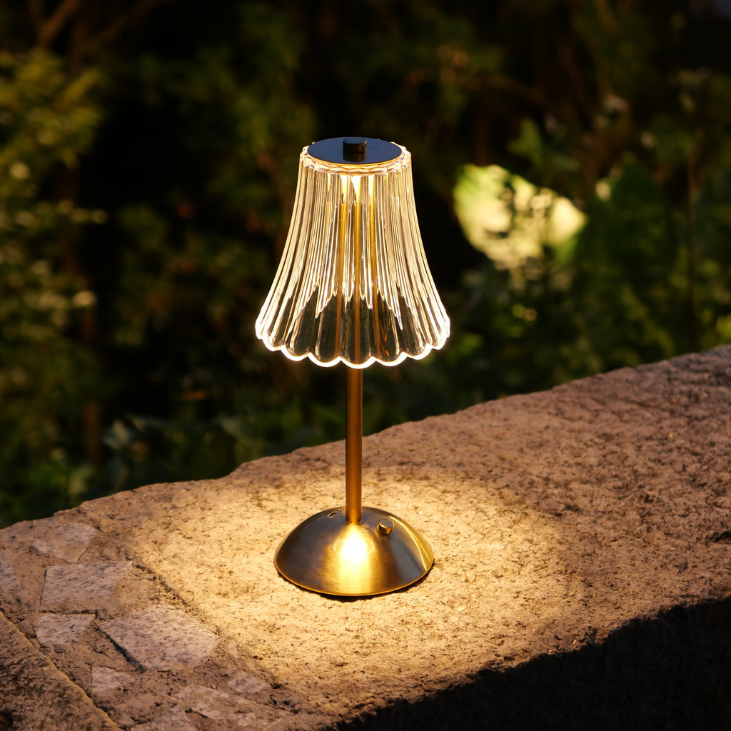1pc Elegant Touch-Control Metal Table Lamp with USB Rechargeable Battery - Adjustable Ambient Lighting, Polished Brass Finish for Living Room, Bedroom, Study, Dining & Bar, Rechargeable Table Lamp