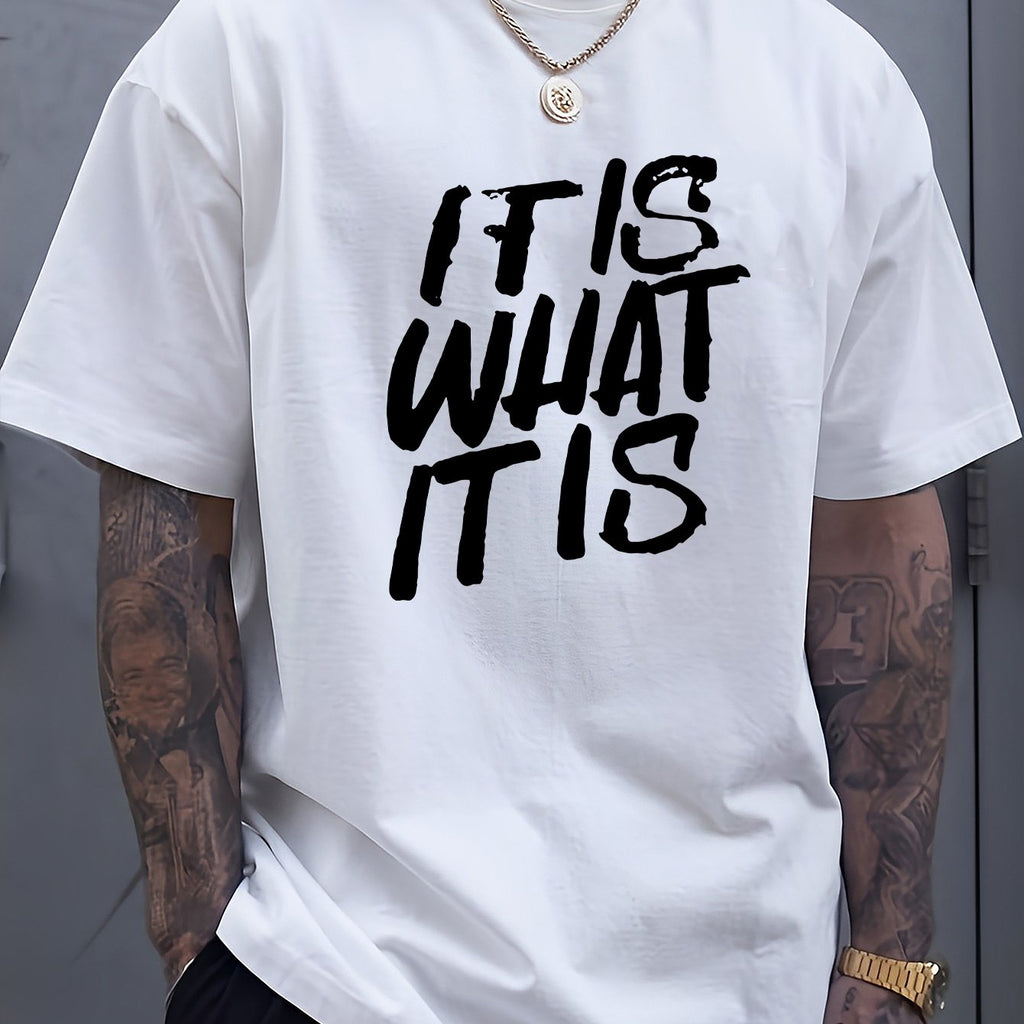 Men's 100% Cotton Casual Graphic T-Shirt - \