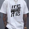 Men's 100% Cotton Casual Graphic T-Shirt - \