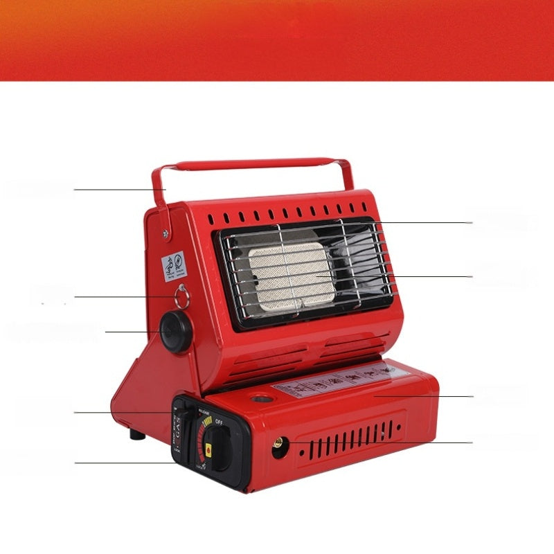 Stay Warm Outdoors with this Portable Dual-Use Liquefied Gas Mini Tent Heater Fireplace!