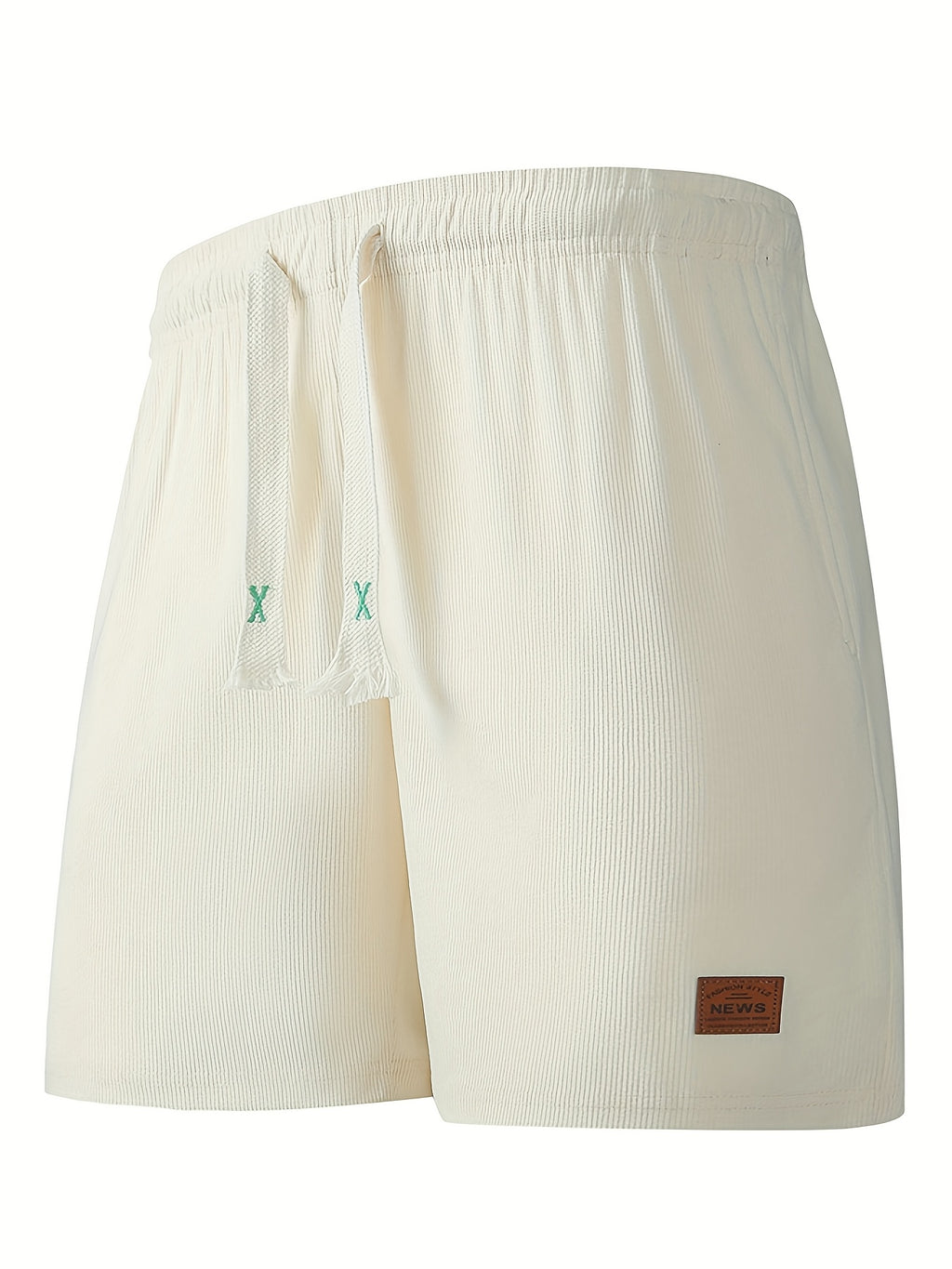 Gengyuanshi Men's Sports Shorts - Premium Fleece Elastic Drawstring Casual Pants, Breathable and Stretchy, Soft and Gentle on Light Beige, Suitable for Running, Cycling, Five-Point Shorts