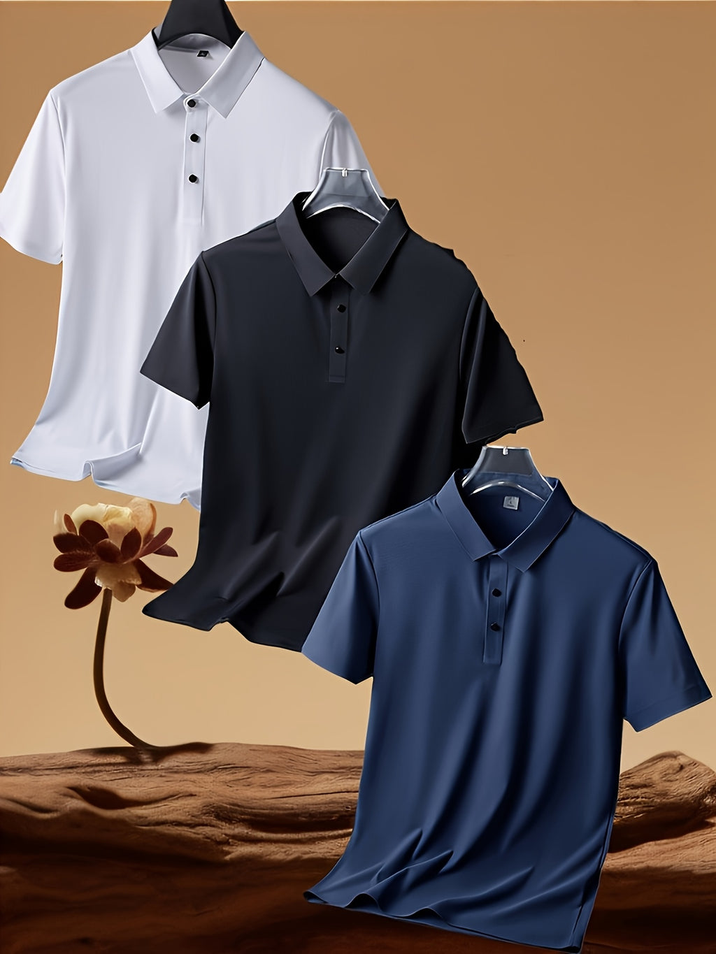 New Summer Solid Color Simple Casual Sports Polo Shirt for Men with a Collar And Short Sleeves.