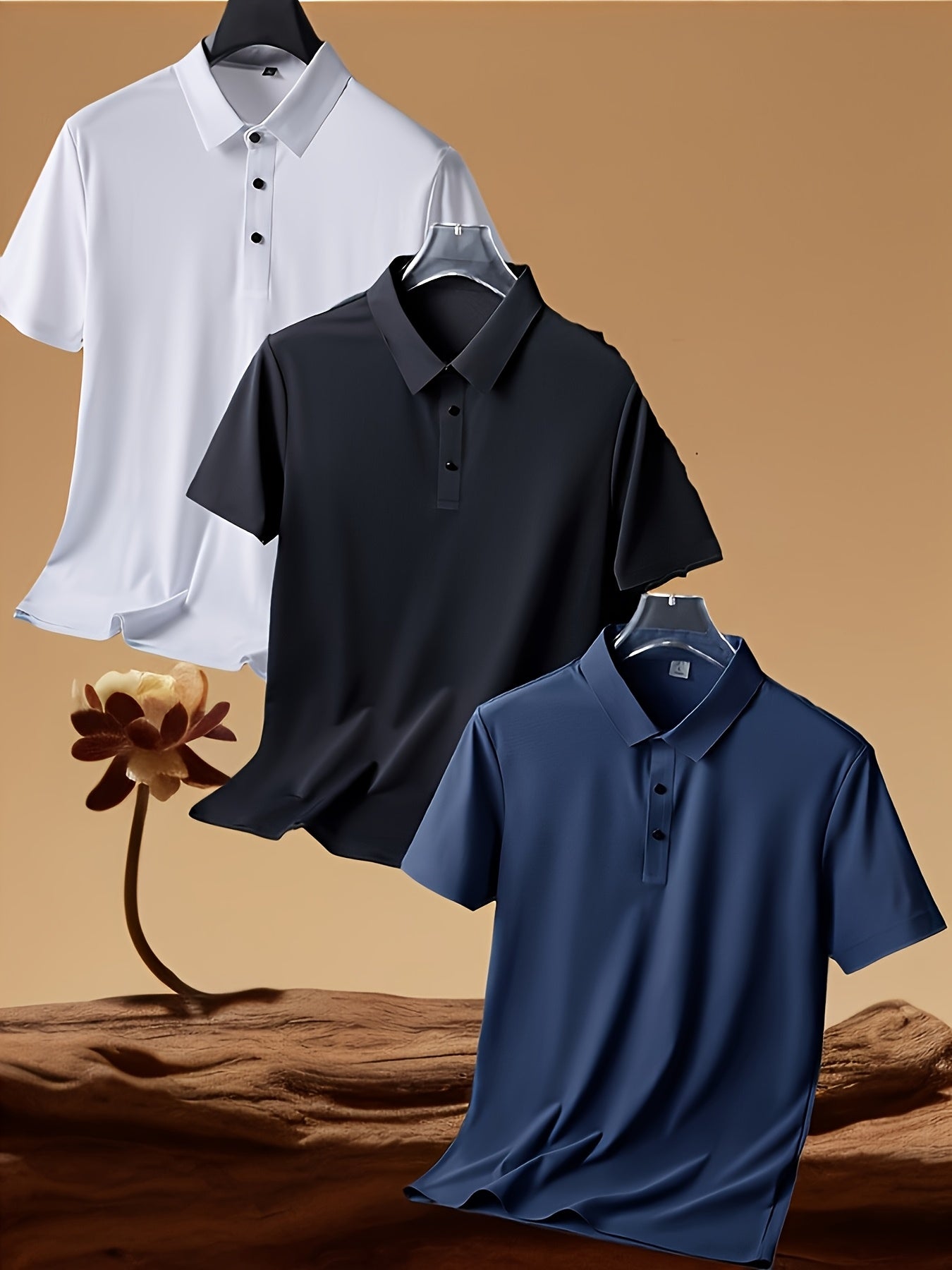 New Summer Solid Color Simple Casual Sports Polo Shirt for Men with a Collar And Short Sleeves.