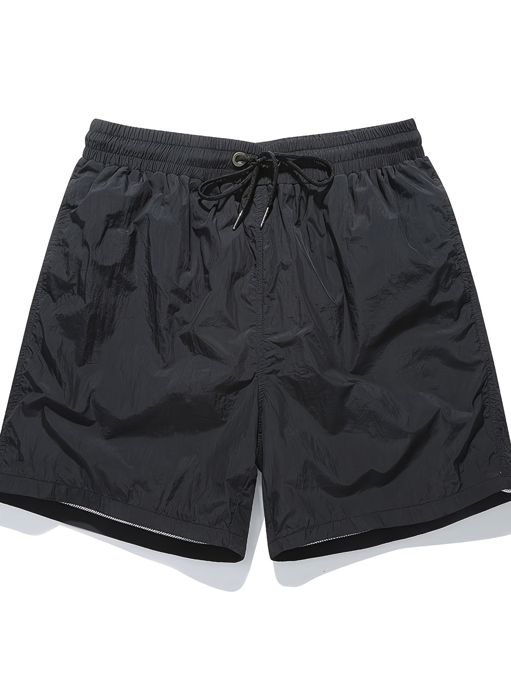 High-Quality Unisex Fashion Casual Shorts - Lightweight, Stretchy Polyester Fabric, Solid Color with Pockets, Drawstring Waist - Perfect for Outdoor Activities, Running, Hiking & Weekend Casual